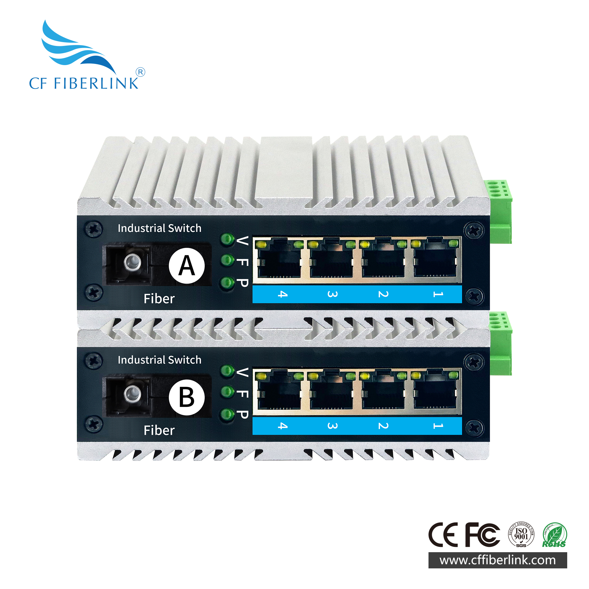 百兆1光4電單模單纖工業(yè)級交換機  