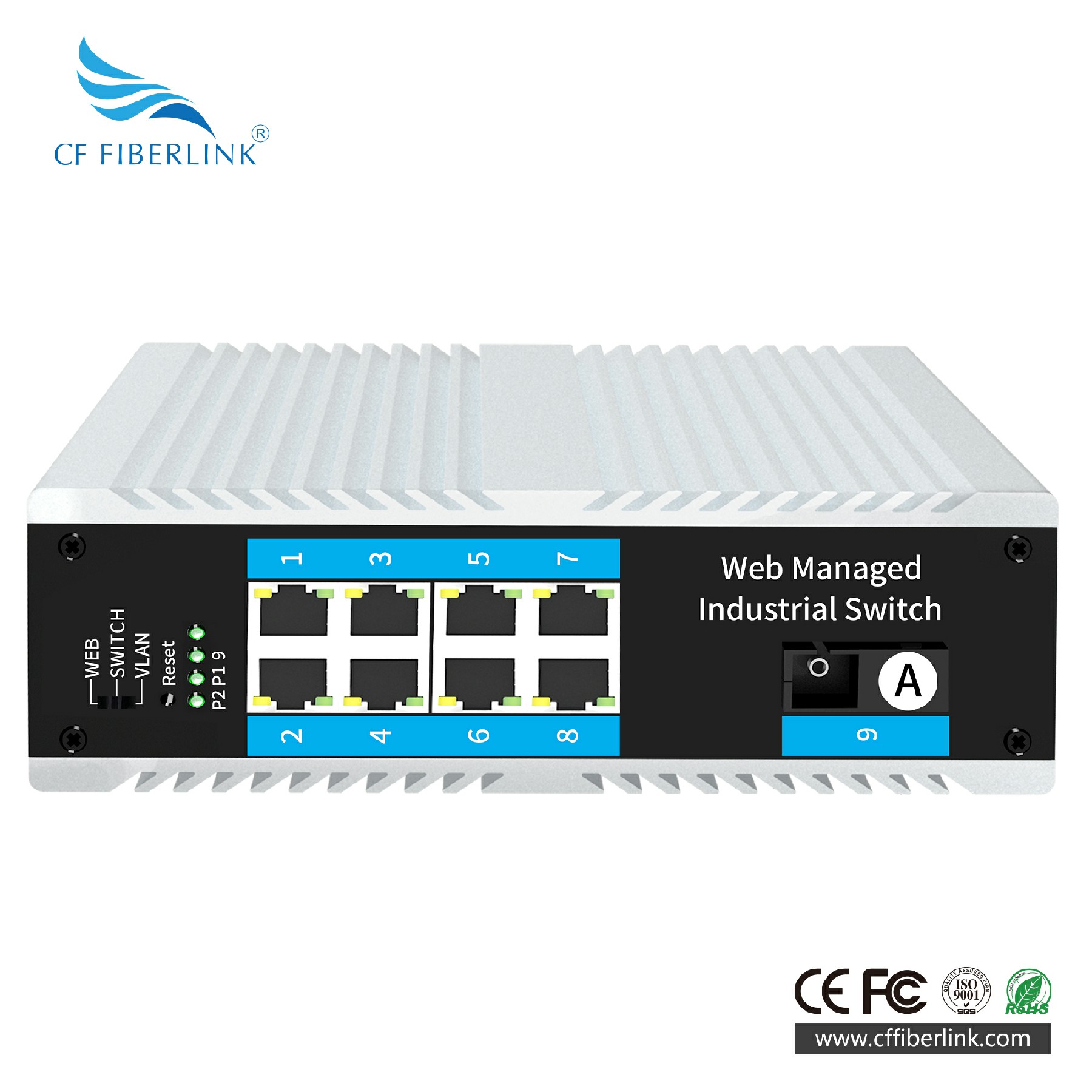 千兆1光8電單模單纖工業(yè)級(jí)交換機(jī)  